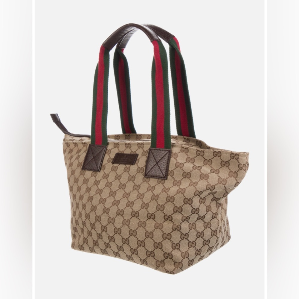 GG Canvas Small Web Tote